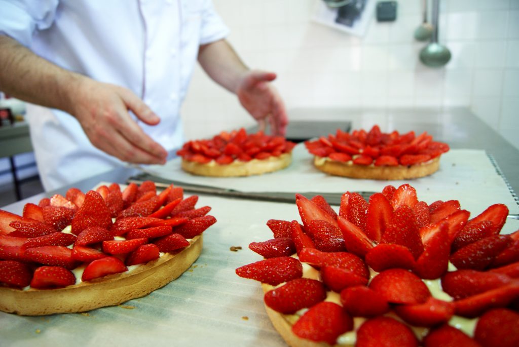 pâtisseries simples à la fraise