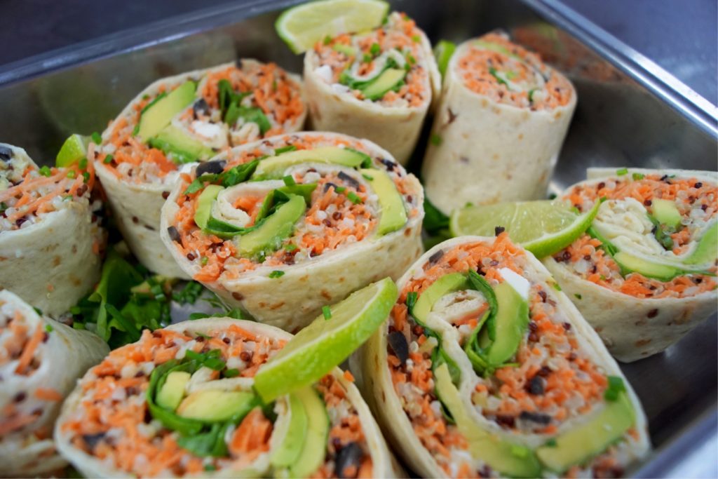 wraps végétariens